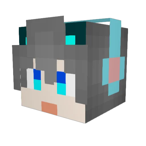 NahBidi Minecraft avatar head, 3D render