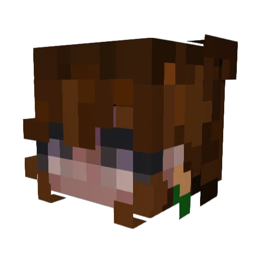 Nahashe Minecraft avatar head, 3D render