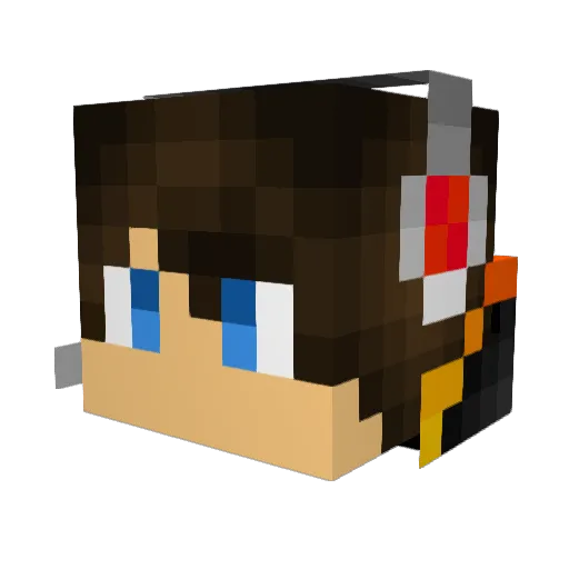 Nahmi088 Minecraft avatar head, 3D render