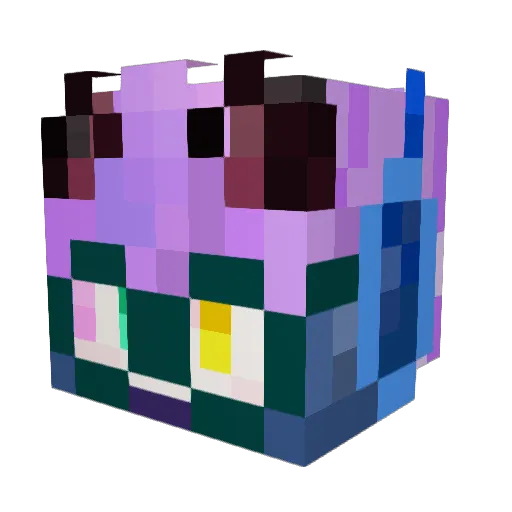 Nahoplays Minecraft avatar head, 3D render