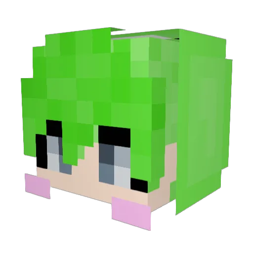 Nahsem Minecraft avatar head, 3D render