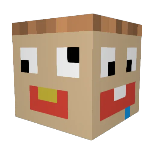Nahu2001 Minecraft avatar head, 3D render