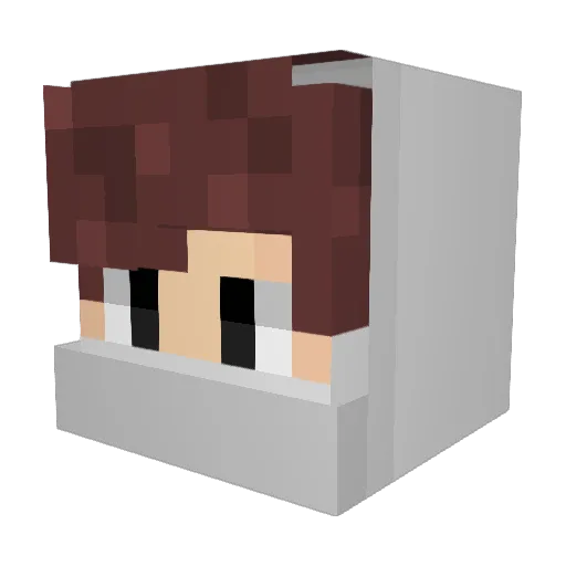 NahuelHD Minecraft avatar head, 3D render