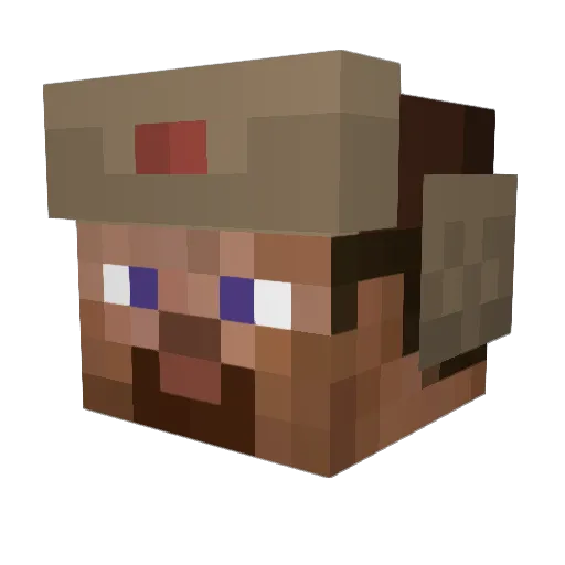 NahuelShan Minecraft avatar head, 3D render