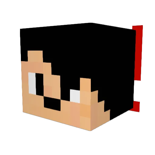 Nahuelin Minecraft avatar head, 3D render
