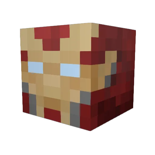 Nahv Minecraft avatar head, 3D render