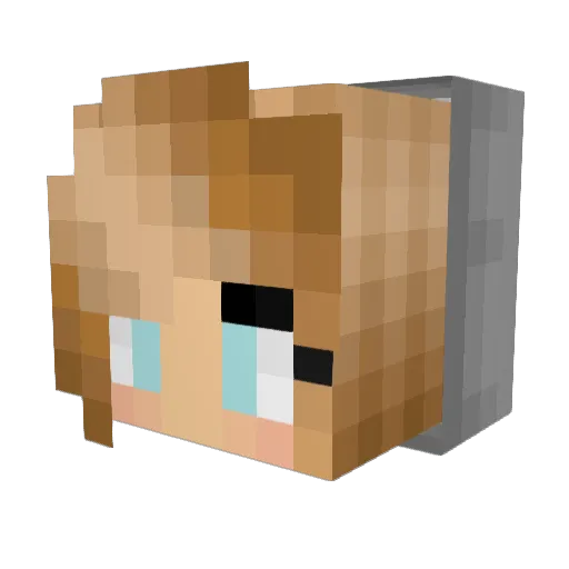 NahveeDoe Minecraft avatar head, 3D render