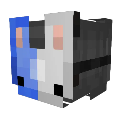 Nahyah Minecraft avatar head, 3D render