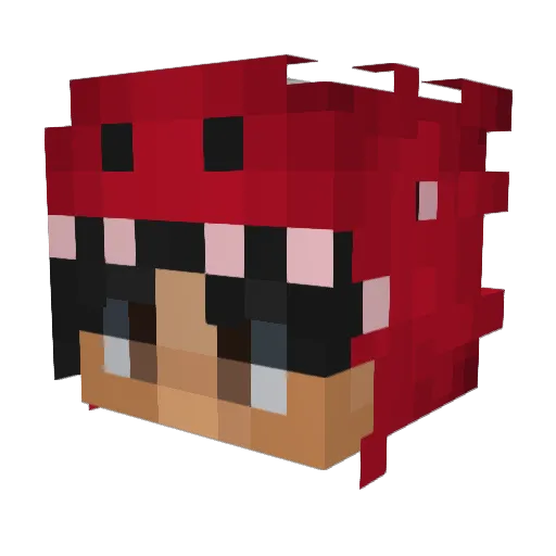 NaiKoww Minecraft avatar head, 3D render