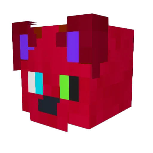 NaiWolf17 Minecraft avatar head, 3D render