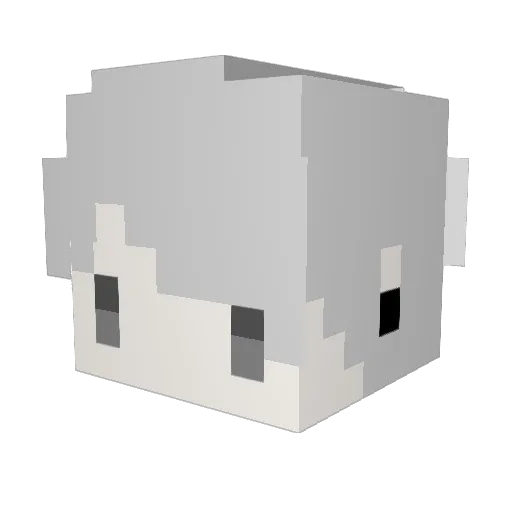 Nai_ Minecraft avatar head, 3D render