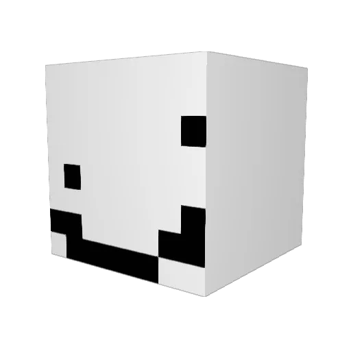 Nai_exe Minecraft avatar head, 3D render
