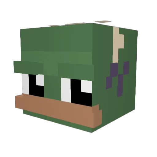 Naia7274 Minecraft avatar head, 3D render