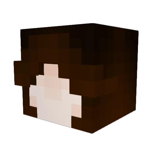 Naiakyu Minecraft avatar head, 3D render