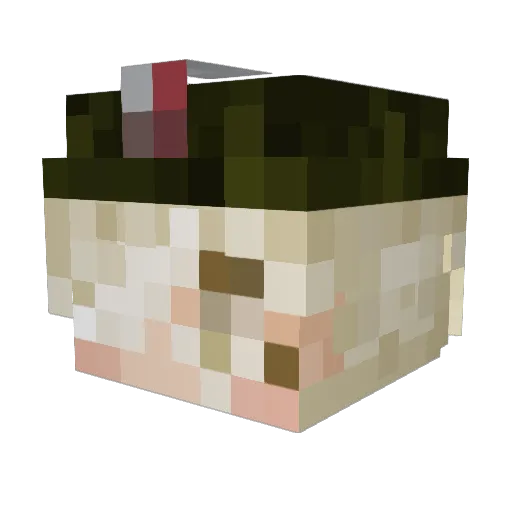 Naib033 Minecraft avatar head, 3D render