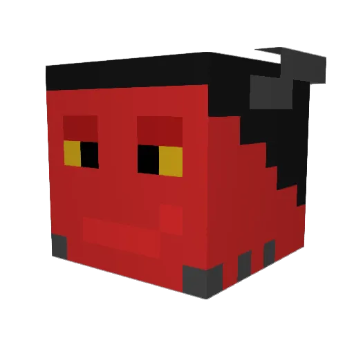 NaibaXD Minecraft avatar head, 3D render