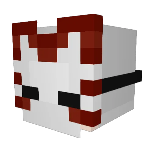 Naichuri Minecraft avatar head, 3D render