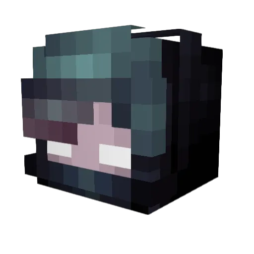 Naicy Minecraft avatar head, 3D render