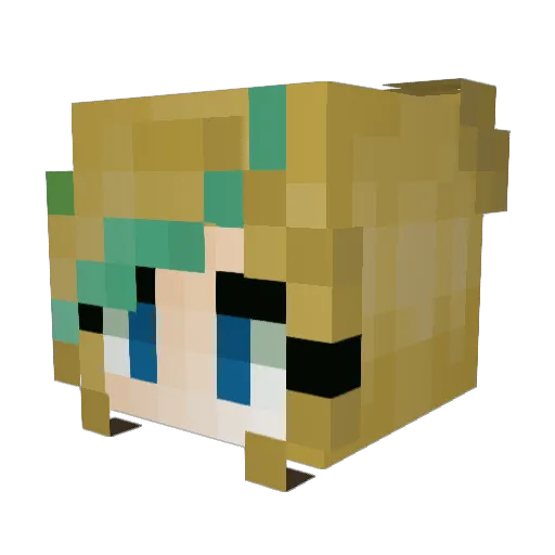 Naienkah Minecraft avatar head, 3D render