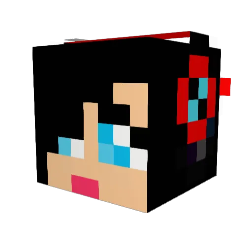 Naiive Minecraft avatar head, 3D render