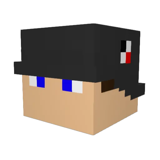 Naikosman Minecraft avatar head, 3D render