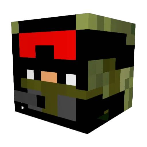 Nail_A Minecraft avatar head, 3D render