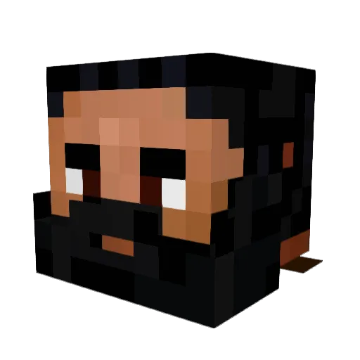 Nailo69 Minecraft avatar head, 3D render