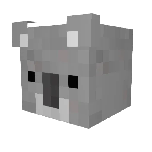 Naim Minecraft avatar head, 3D render