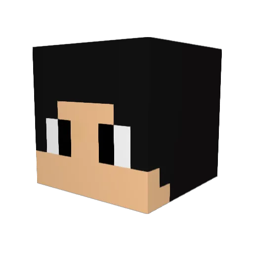 NaimShaikh Minecraft avatar head, 3D render