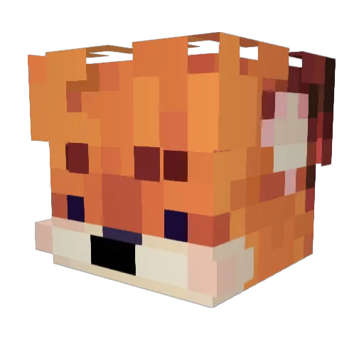 Naimw Minecraft avatar head, 3D render