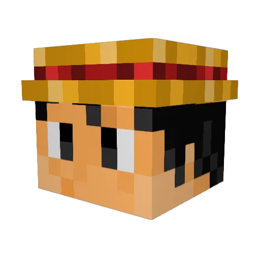 NainFeroc Minecraft avatar head, 3D render