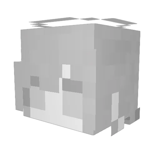 Naintyu Minecraft avatar head, 3D render