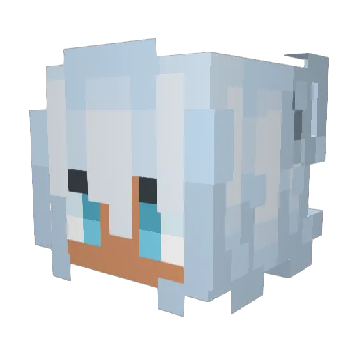 Naiosaii Minecraft avatar head, 3D render