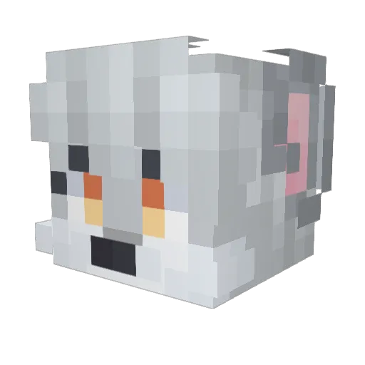 Naipong Minecraft avatar head, 3D render