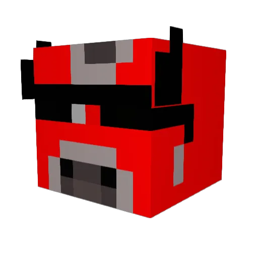 Naiquing Minecraft avatar head, 3D render