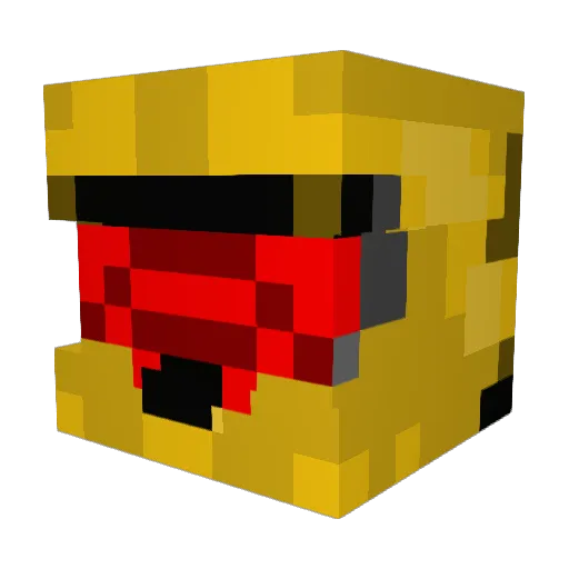 NairLess Minecraft avatar head, 3D render