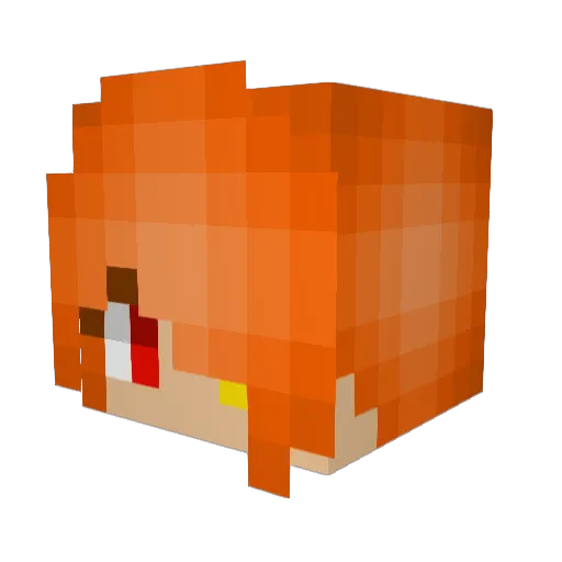 NairaRiddle Minecraft avatar head, 3D render