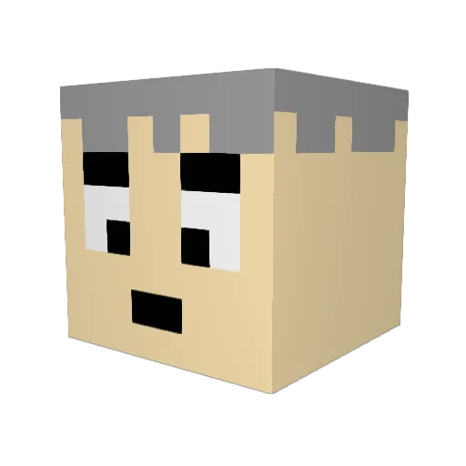 Nairo69 Minecraft avatar head, 3D render