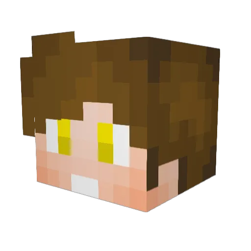 NaisKun Minecraft avatar head, 3D render