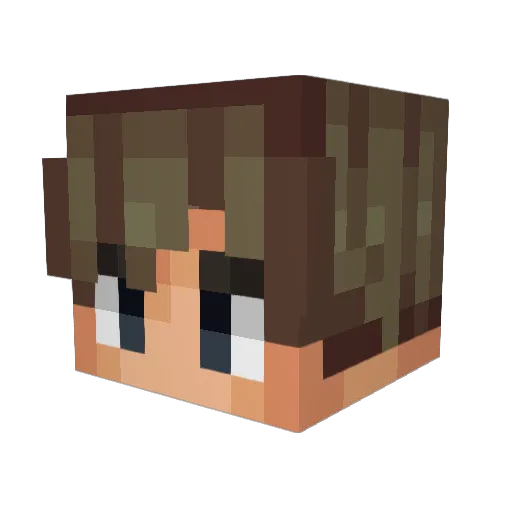 Naishorn Minecraft avatar head, 3D render