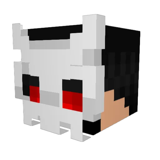 NaitPlayer Minecraft avatar head, 3D render