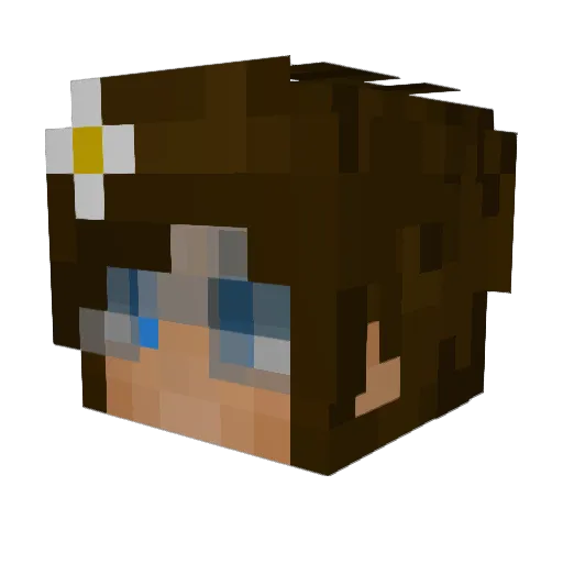 Naitasm Minecraft avatar head, 3D render