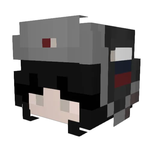 Naitx_ Minecraft avatar head, 3D render