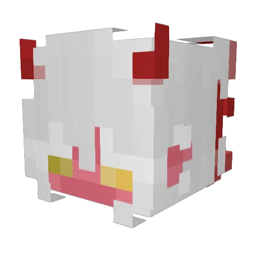 Naive2 Minecraft avatar head, 3D render