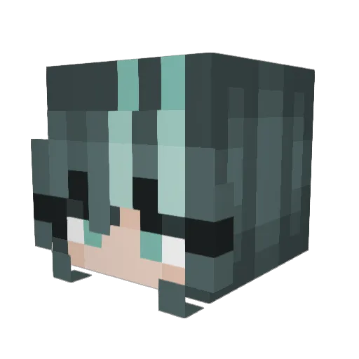 NaiveDragoon233 Minecraft avatar head, 3D render