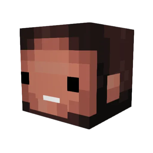 NaiveFrost Minecraft avatar head, 3D render