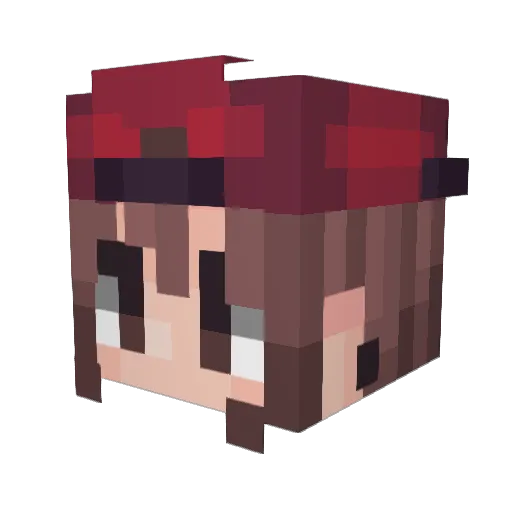 NaiveQAQ Minecraft avatar head, 3D render