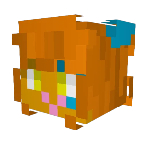 NaiveStorm Minecraft avatar head, 3D render