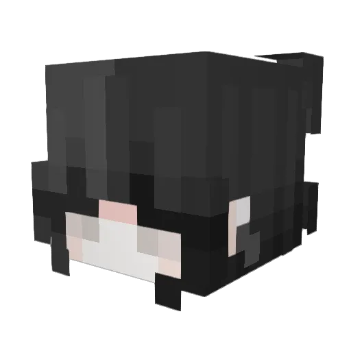 Naived Minecraft avatar head, 3D render