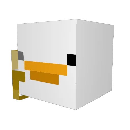 Naivercone Minecraft avatar head, 3D render